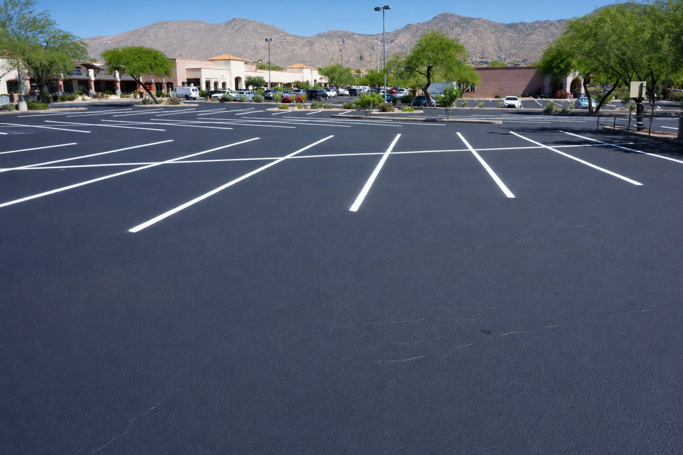 Parking lot striping